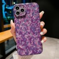 For iPhone 15 Pro Max Precise Hole Camouflage Pattern PC Phone Case(Fragmented Purple)