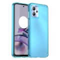 For Motorola Moto G23 Candy Series TPU Phone Case(Transparent Blue)