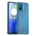 For Motorola Moto G04 Candy Series TPU Phone Case(Transparent Blue)