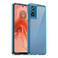 For Motorola Moto G04 Colorful Series Acrylic Hybrid TPU Phone Case(Transparent Blue)