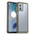 For Motorola Moto G53 5G Colorful Series Acrylic Hybrid TPU Phone Case(Transparent Grey)