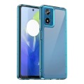 For Motorola Moto G24 Power Colorful Series Acrylic Hybrid TPU Phone Case(Transparent Blue)