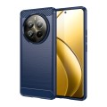 For Realme 12 Pro 5G Brushed Texture Carbon Fiber TPU Phone Case(Blue)