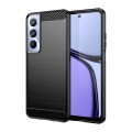 For Realme C65 4G Brushed Texture Carbon Fiber TPU Phone Case(Black)
