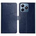 For Realme C63 4G Global/ C61 HT01 Y-shaped Pattern Flip Leather Phone Case(Blue)