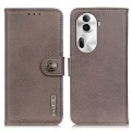 For OPPO Reno11 Pro 5G Global KHAZNEH Cowhide Texture Flip Leather Phone Case(Khaki)