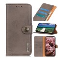 For Xiaomi Redmi Note 13 Pro+ KHAZNEH Cowhide Texture Flip Leather Phone Case(Khaki)