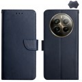 For Realme 12 Pro/12 Pro+ Global Genuine Leather Fingerprint-proof Flip Phone Case(Blue)