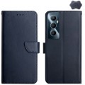 For Realme C65 4G Genuine Leather Fingerprint-proof Flip Phone Case(Blue)