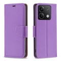 For Xiaomi Redmi Note 13 4G Global Litchi Texture Pure Color Leather Phone Case(Purple)