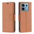 For Xiaomi Redmi Note 13 Pro 4G Global Litchi Texture Pure Color Leather Phone Case(Brown)