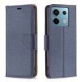 For Xiaomi Redmi Note 13 Pro 4G Global Litchi Texture Pure Color Leather Phone Case(Blue)