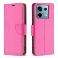 For Xiaomi Redmi Note 13 Pro 4G Global Litchi Texture Pure Color Leather Phone Case(Rose Red)