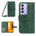 For vivo Y200e 5G/Y100 5G IDN/V30 Lite 5G India Skin Feel Sun Flower Embossed Flip Leather Phone Cas