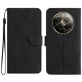 For Realme 12 Pro/12 Pro+ Global Stitching Embossed Leather Phone Case(Black)