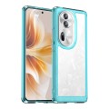For OPPO Reno11 Pro Global Colorful Series Acrylic Hybrid TPU Phone Case(Transparent Blue)