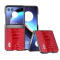 For Motorola Razr 40 Ultra ABEEL Genuine Leather Weilai Series Phone Case(Red)