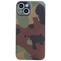 For iPhone 15 Plus Camouflage Pattern Film PC Phone Case(Green Camouflage)