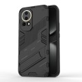 For Huawei nova 12 5G Punk Armor 2 in 1 PC + TPU Phone Case with Holder(Black)