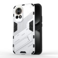 For Huawei nova 12 5G Punk Armor 2 in 1 PC + TPU Phone Case with Holder(White)