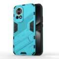 For Huawei nova 12 5G Punk Armor 2 in 1 PC + TPU Phone Case with Holder(Blue)
