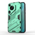 For Huawei Pura 70 Ultra Punk Armor 2 in 1 PC + TPU Phone Case with Holder(Green)