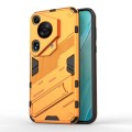 For Huawei Pura 70 Ultra Punk Armor 2 in 1 PC + TPU Phone Case with Holder(Orange)