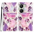 For Xiaomi Redmi 13C Colored Drawing Leather Phone Case(Purple Marble)
