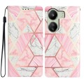 For Xiaomi Redmi 13C Colored Drawing Leather Phone Case(Pink Marble)