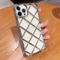 For iPhone 15 Pro 3D Diamond Lattice Laser Engraving Phone Case(Silver)