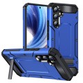 For Samsung Galaxy A54 5G Matte Holder Phone Case(Dark Blue)