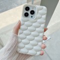 For iPhone 15 Pro 3D Scale Style TPU Phone Case(White)