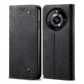 For Realme 11 Pro / 11 Pro+ Denim Texture Flip Leather Phone Case(Black)