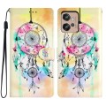 For Motorola Moto G32 Colored Drawing Leather Phone Case(Dream Catcher)