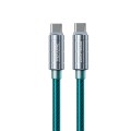 WK WDC-12 100W USB-C/Type-C to USB-C/Type-C Super Fast Charging Data Cable, Length: 1m(Blue)