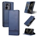 For Xiaomi Redmi K60 Ultra/Mi 13T/13T Pro AZNS Magnetic Calf Texture Flip Leather Phone Case(Dark Bl
