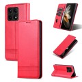 For Xiaomi Redmi K70/K70 Pro AZNS Magnetic Calf Texture Flip Leather Phone Case(Red)