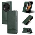 For Xiaomi 14 Ultra AZNS Magnetic Calf Texture Flip Leather Phone Case(Dark Green)