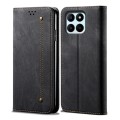 For Honor X8b 4G Global Denim Texture Flip Leather Phone Case(Black)