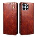For Honor X8b 4G Global Oil Wax Crazy Horse Texture Leather Phone Case(Brown)