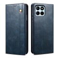 For Honor X8b 4G Global Oil Wax Crazy Horse Texture Leather Phone Case(Blue)