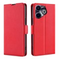 For Infinix Hot 40i Ultra-thin Voltage Side Buckle Horizontal Flip Leather Phone Case(Red)