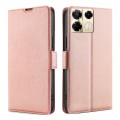 For Infinix Note 40 Pro 5G Ultra-thin Voltage Side Buckle Horizontal Flip Leather Phone Case(Rose Go
