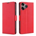 For Tecno Pova 6 Pro 5G Ultra-thin Voltage Side Buckle Horizontal Flip Leather Phone Case(Red)