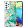 For Samsung Galaxy A32 4G IMD Shell Pattern TPU Phone Case(Green Marble)