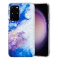 For Samsung Galaxy S20+ IMD Shell Pattern TPU Phone Case(Sky Blue Purple Marble)