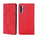 For TCL 20s / 20 5G / 20L / 20L+ Skin Feel Magnetic Leather Phone Case(Red)