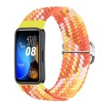 For Huawei Band 8 Nylon Braided Buckle Watch Band(Colorful Orange)