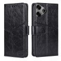 For Tecno Pova 6 Pro 5G Geometric Stitching Leather Phone Case(Black)