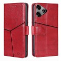 For Tecno Pova 6 Pro 5G Geometric Stitching Leather Phone Case(Red)